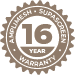 Supascreen 16-Year Warranty: Assurance in Security Screen Doors Supascreen logo with 16-year warranty highlighting reliability in mesh security screens and screen doors.